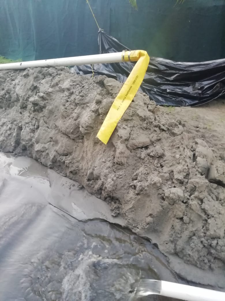 Arena extraida de cisterna mantenimiento preventivo